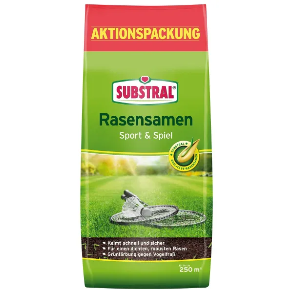 SUBSTRAL® Rasensamen Sport & Spiel für bis zu 250 m² - 5 kg