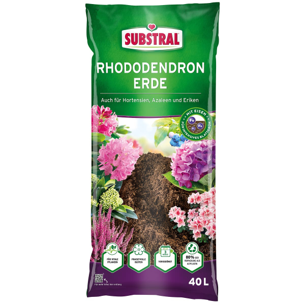 SUBSTRAL® Rhododendronerde auch für Hortensien Azaleen & Eriken - 40 Liter