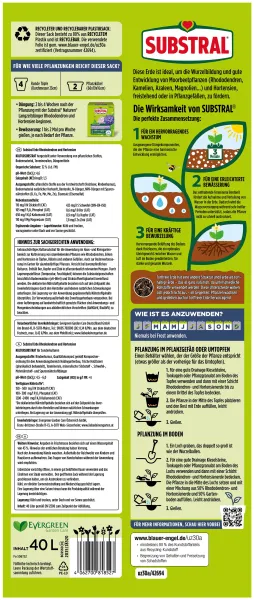 SUBSTRAL® Rhododendron- und Hortensienerde torffrei - 40 Liter
