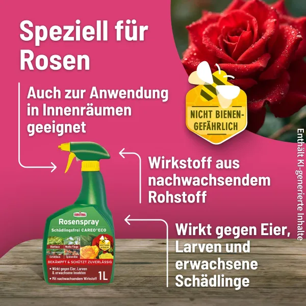 SUBSTRAL® Rosenspray Careo Eco Schädlingsfrei anwendungsfertig - 1 Liter