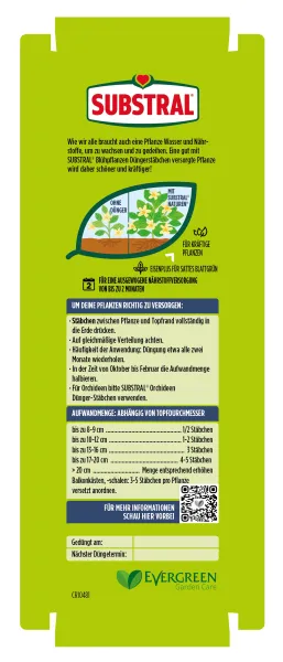 SUBSTRAL® vita + plus Blühpflanzen Dünger-Stäbchen - 60 Stäbchen