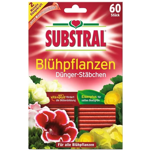 SUBSTRAL® vita + plus Blühpflanzen Dünger-Stäbchen - 60 Stäbchen SUBSTRAL® vita + plus Blühpflanzen Dünger-Stäbchen - 60 Stäbchen