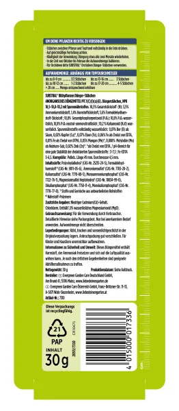 SUBSTRAL® vita+plus Dünger-Stäbchen für Blühpflanzen - 30 Stäbchen