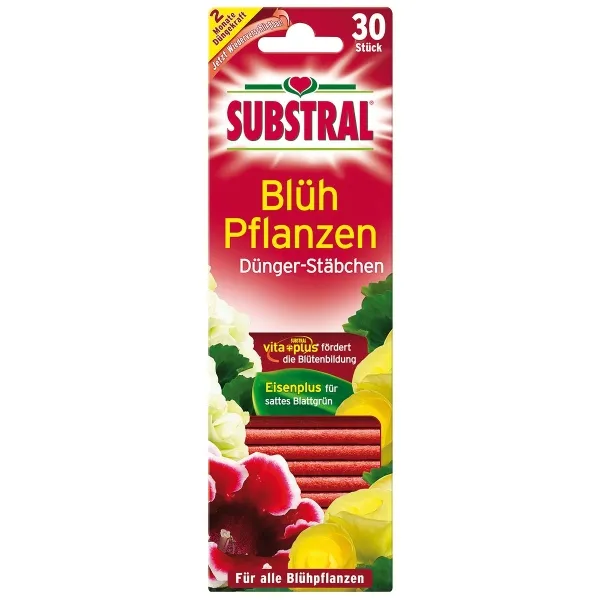 SUBSTRAL® vita+plus Dünger-Stäbchen für Blühpflanzen - 30 Stäbchen SUBSTRAL® vita+plus Dünger-Stäbchen für Blühpflanzen - 30 Stäbchen