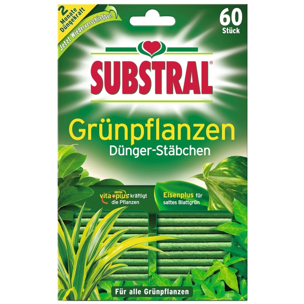 SUBSTRAL® vita + plus Grünpflanzen Dünger-Stäbchen - 60 Stäbchen