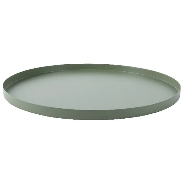 Tablett Grün matt Ø ca. 30,5 cm - Metall Tablett Grün matt Ø ca. 30,5 cm - Metall