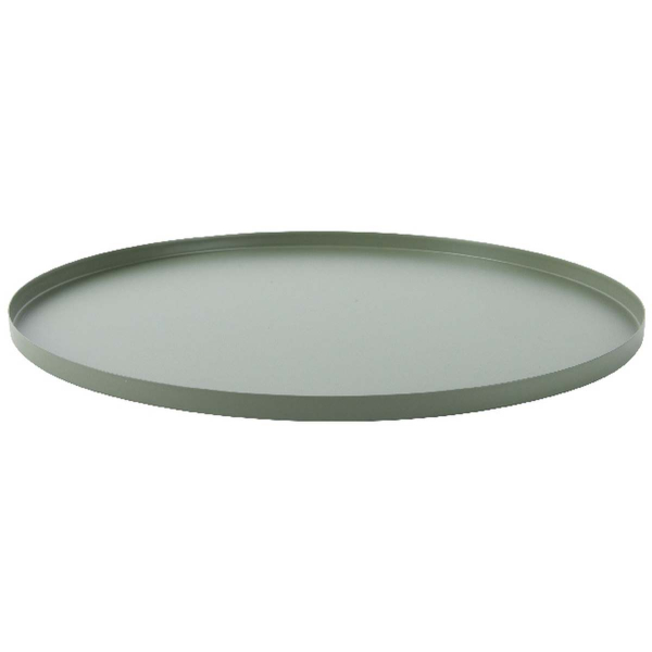 Tablett Grün matt Ø ca. 35 cm - Eisen