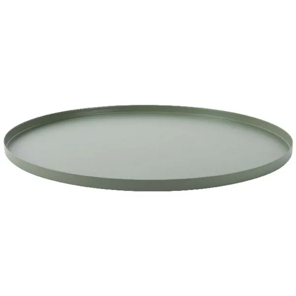 Tablett Grün matt Ø ca. 35 cm - Eisen