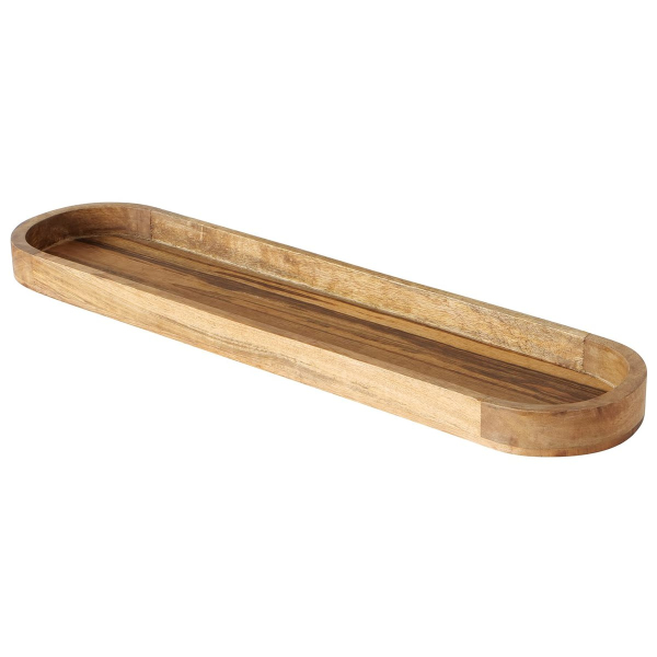 Boltze Tablett Tikko, oval, natur - 72 x 18 x 4 cm