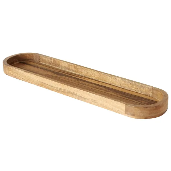 Boltze Tablett Tikko, oval, natur - 72 x 18 x 4 cm