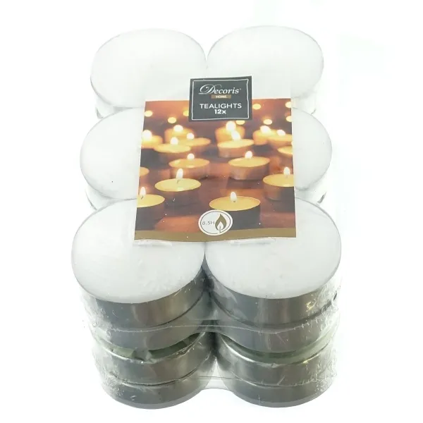 Teelichter Weiß Ø 6 cm - 12er Pack Teelichter Weiß Ø 6 cm - 12er Pack