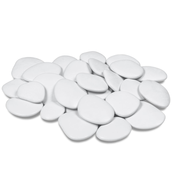 tera® Kunststeine Pebbles Weiß 3 - 4 cm für 25 x 25 cm Fläche - Kunststoff
