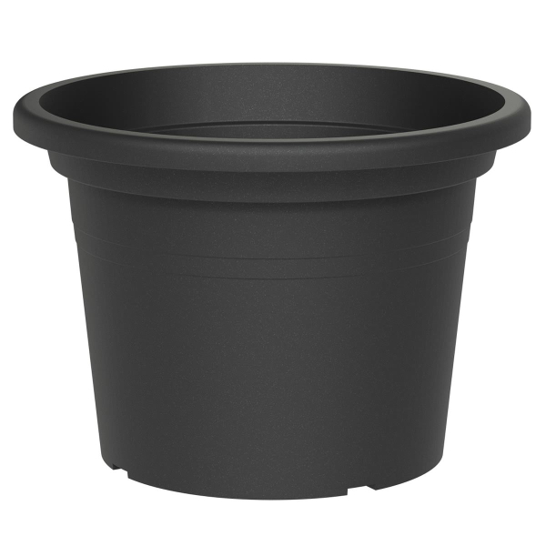 tera® Pflanzgefäße BASIC rund Ash anthrazit 25 cm - Kunststoff