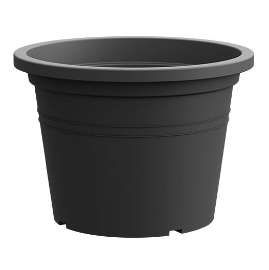 tera® Pflanzgefäße BASIC rund Ash anthrazit Ø 50 cm - Kunststoff
