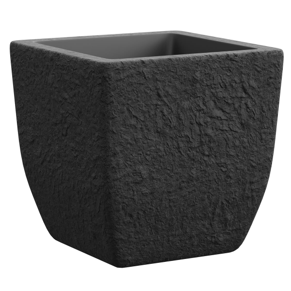 tera® Pflanzgefäße LITHOS Slate Stone schiefer quadratisch 41 x 41 cm - Kunststoff