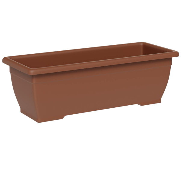 tera® Pflanzgefäße NARA Clay braun rechteckig 80 x 20 cm - Kunststoff