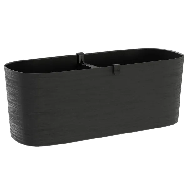 tera® Pflanzgefäße PAROS Black schwarz rechteckig 50 cm - Kunststoff