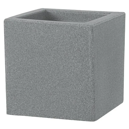 tera® Pflanzgefäße SCHIO CUBO Smoke graumeliert 30 x 30 cm - Kunststoff