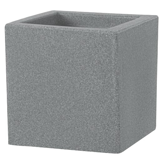tera® Pflanzgefäße SCHIO CUBO Smoke graumeliert 40 x 40 cm - Kunststoff