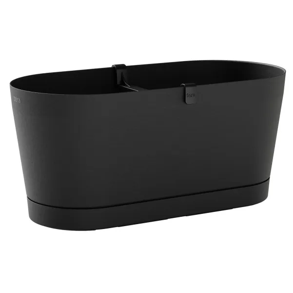 tera® Pflanzgefäße VEGA Ash anthrazit 40 cm - Kunststoff
