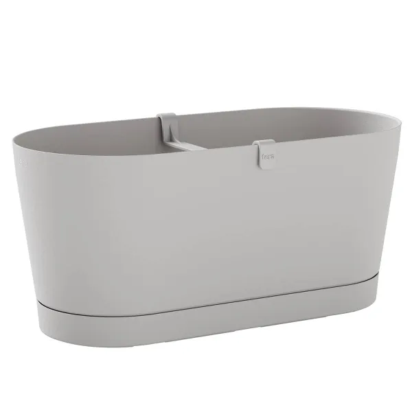 tera® Pflanzgefäße VEGA Cloud hellgrau 40 cm - Kunststoff