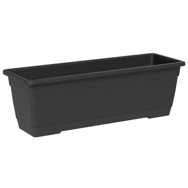 tera® Pflanzkasten BIRKA Ash anthrazit rechteckig 50 cm - Kunststoff