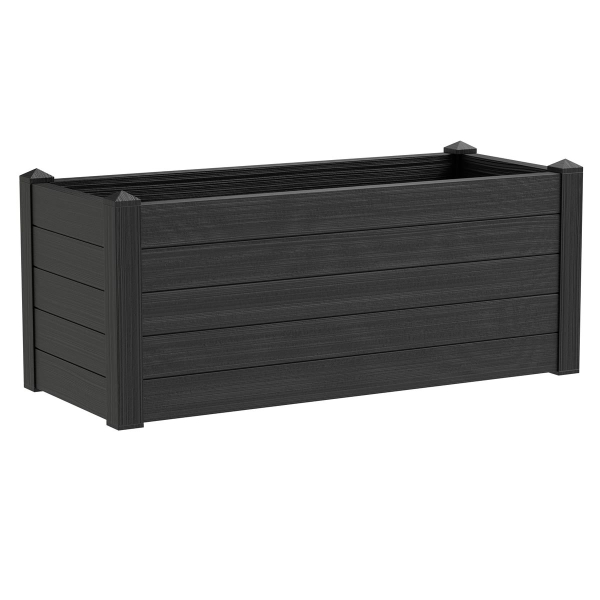 tera® Pflanzkasten TRAMA 002 Ash anthrazit rechteckig 100 x 42 cm - Kunststoff