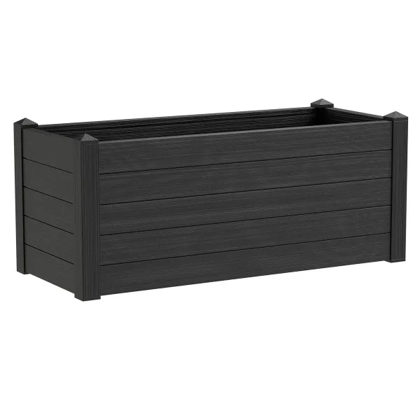 tera® Pflanzkasten TRAMA 002 Ash anthrazit rechteckig 100 x 42 cm - Kunststoff tera® Pflanzkasten TRAMA 002 Ash anthrazit rechteckig 100 x 42 cm - Kunststoff