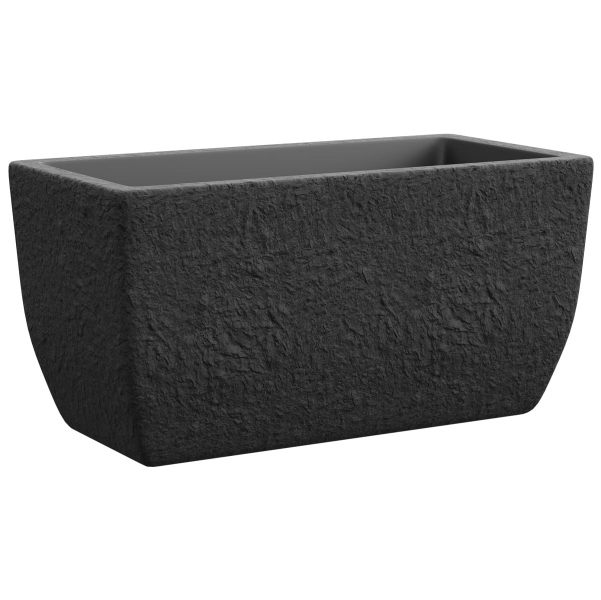 tera® Pflanztrog PETRAM Slate Stone schiefer rechteckig 81 x 50 cm - Kunststoff