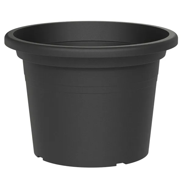TeraPlast™ Pflanzgefäße BASIC rund Ash anthrazit 18 cm - Kunststoff