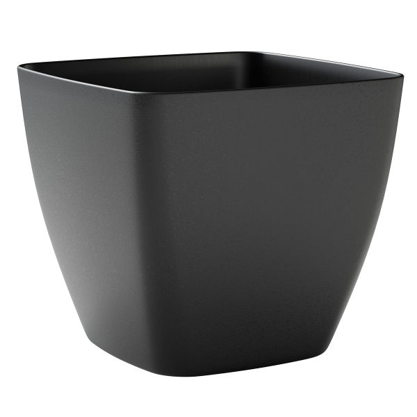 TeraPlast™ Pflanzgefäße CEYLON Ash anthrazit quadratisch 35 cm - Kunststoff