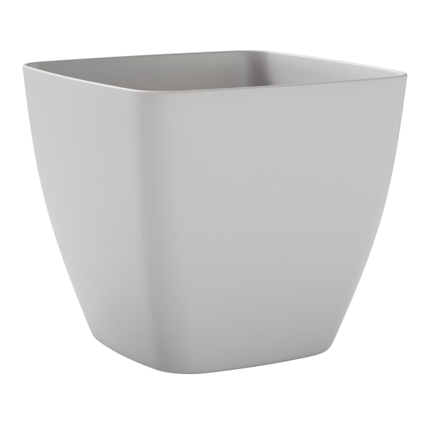 TeraPlast™ Pflanzgefäße CEYLON Cloud hellgrau quadratisch 35 cm - Kunststoff