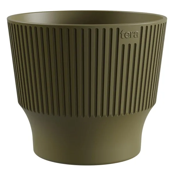 TeraPlast™ Pflanzgefäße MINI Clover olivgrün 18 cm - Kunststoff TeraPlast™ Pflanzgefäße MINI Clover olivgrün 18 cm - Kunststoff