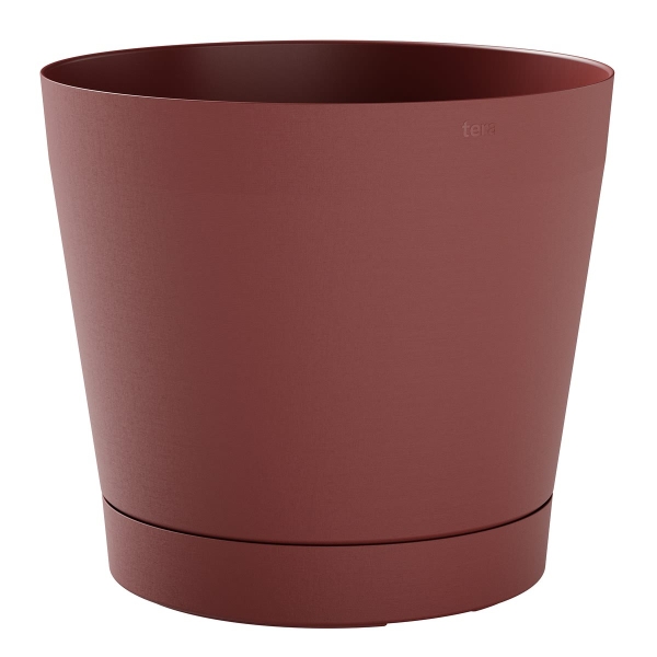 TeraPlast™ Pflanzgefäße ORIONE Blush ziegelrot 24 cm - Kunststoff