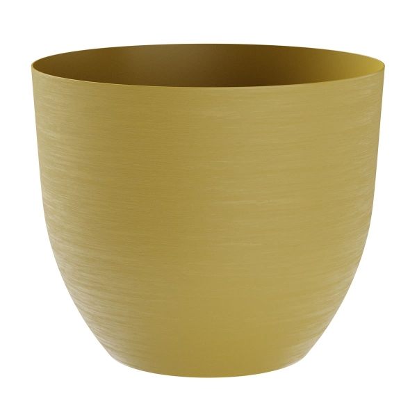 TeraPlast™ Pflanzgefäße OVER Ocker senffarben rund 38 cm - Kunststoff