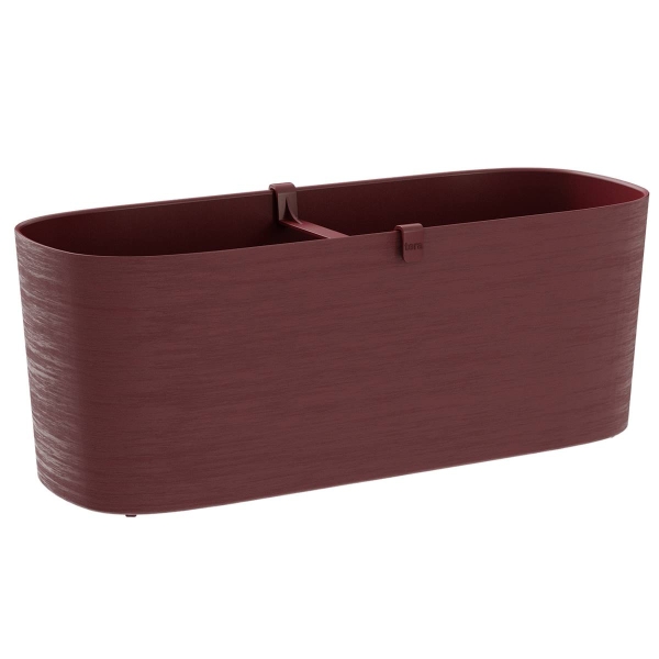 TeraPlast™ Pflanzgefäße PAROS Red Grape rotbraun rechteckig 50 cm - Kunststoff