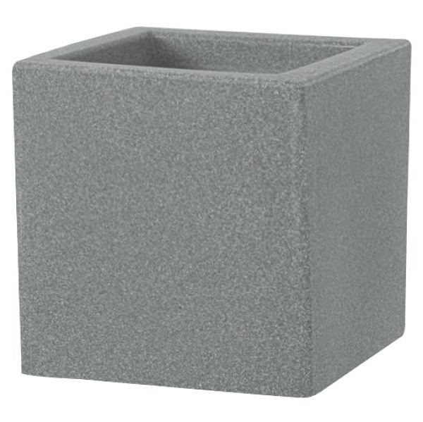 TeraPlast™ Pflanzgefäße SCHIO CUBO Smoke graumeliert 30 x 30 cm - Kunststoff