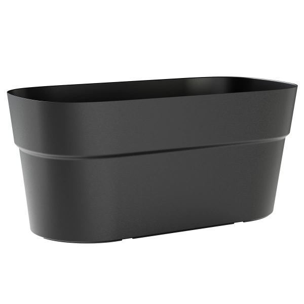 TeraPlast™ Pflanzgefäße SIRIO Ash anthrazit rechteckig 78 x 38 cm - Kunststoff