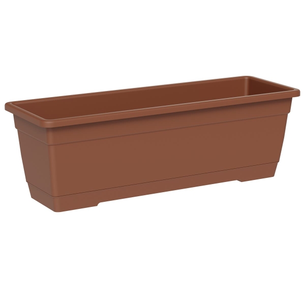 TeraPlast™ Pflanzkasten BIRKA Clay braun rechteckig 60 cm - Kunststoff