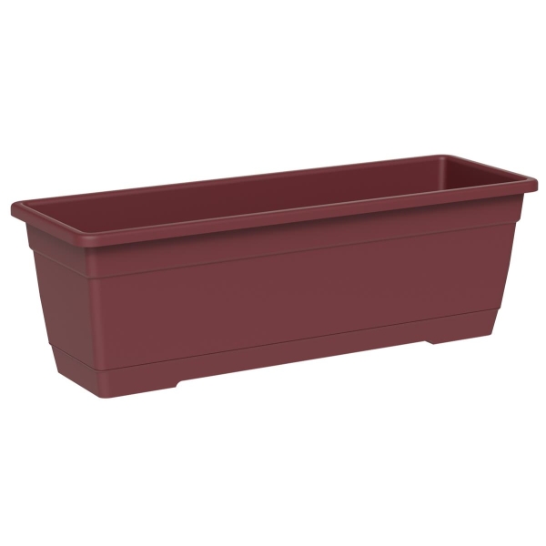 TeraPlast™ Pflanzkasten BIRKA Red Grape rotbraun rechteckig 40 cm - Kunststoff