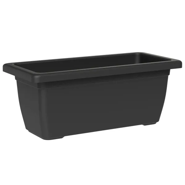 TeraPlast™ Pflanzkasten TIKAL Ash anthrazit rechteckig 62 cm - Kunststoff TeraPlast™ Pflanzkasten TIKAL Ash anthrazit rechteckig 62 cm - Kunststoff