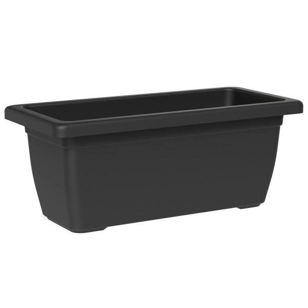 TeraPlast™ Pflanzkasten TIKAL Ash anthrazit rechteckig 85 cm - Kunststoff