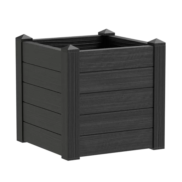 TeraPlast™ Pflanzkasten TRAMA 001 Ash anthrazit quadratisch 42 x 42 cm - Kunststoff TeraPlast™ Pflanzkasten TRAMA 001 Ash anthrazit quadratisch 42 x 42 cm - Kunststoff