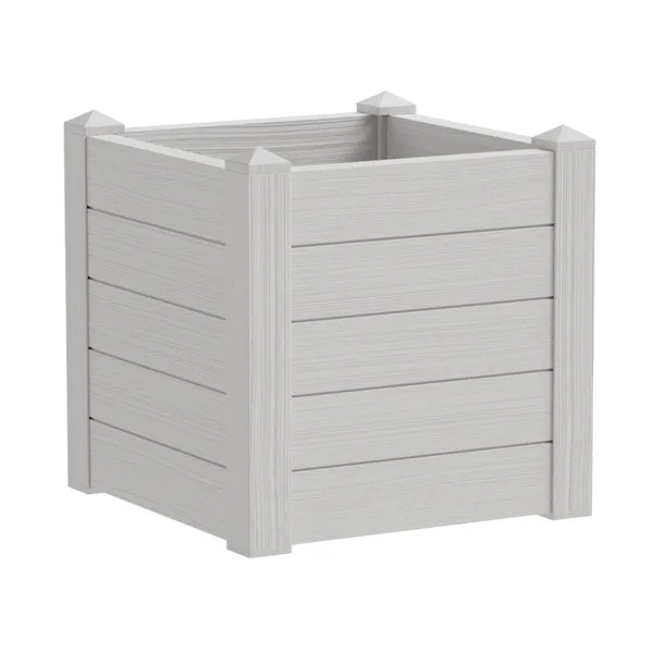 TeraPlast™ Pflanzkasten TRAMA 001 Snow lichtgrau quadratisch 42 x 42 cm - Kunststoff TeraPlast™ Pflanzkasten TRAMA 001 Snow lichtgrau quadratisch 42 x 42 cm - Kunststoff