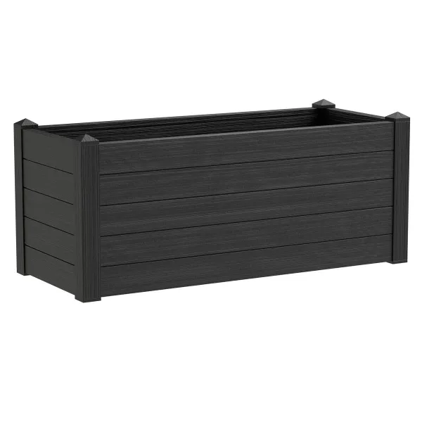 TeraPlast™ Pflanzkasten TRAMA 002 Ash anthrazit rechteckig 100 x 42 cm - Kunststoff TeraPlast™ Pflanzkasten TRAMA 002 Ash anthrazit rechteckig 100 x 42 cm - Kunststoff