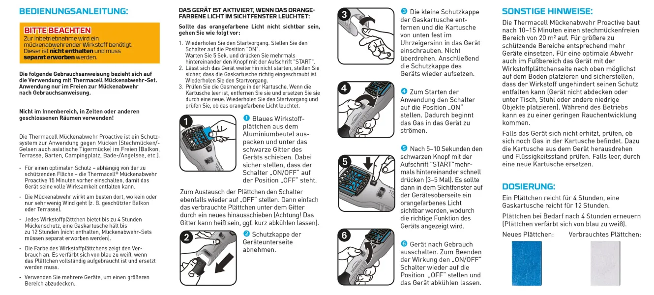 THERMACELL® Mückenabwehr Proactive Handgerät MR300 ohne Wirkstoff