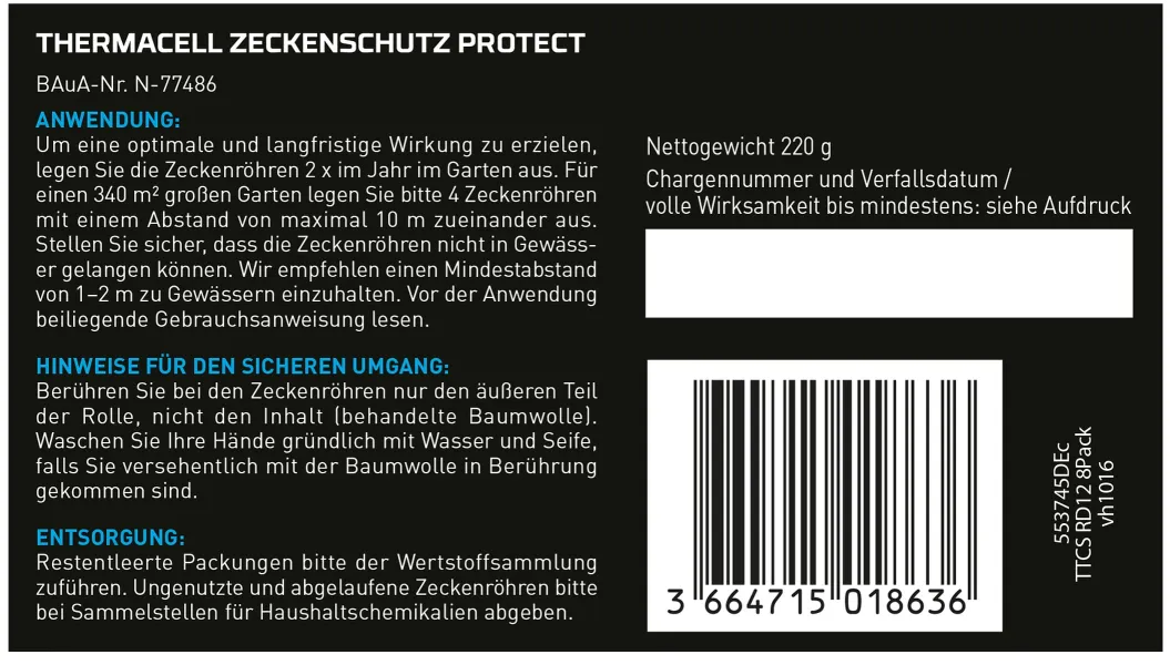 THERMACELL® Zeckenschutz Protect für 340 m²