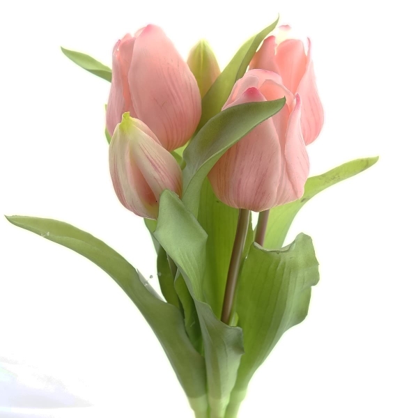 DPI Tulpenstrauß Rosa aus 5 Stielen - Kunstblumen