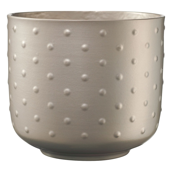 Übertopf Baku greige metallic 13 cm
