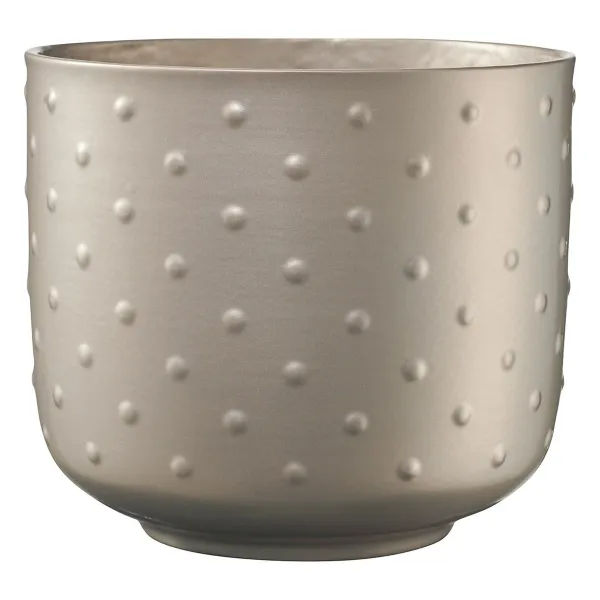 Übertopf Baku greige metallic 13 cm